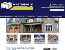 Tablet Screenshot of martinsvilleconcrete.com